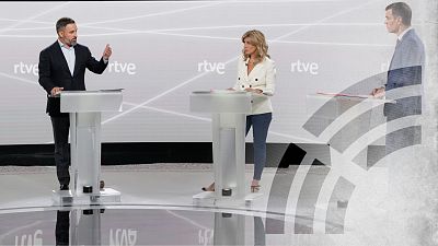 Sánchez, el candidato que más se acordó del PP en un debate donde Díaz se aplicó contra Abascal