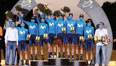Vídeo: Movistar se lleva la clasificación por equipos del Tour Vídeo: Movistar se lleva la clasificación por equipos del Tour