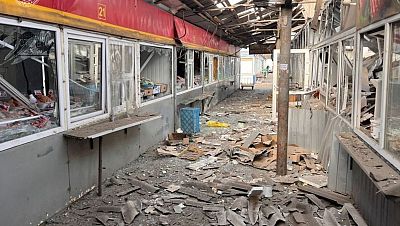 Al menos cinco muertos y 19 heridos en un ataque ruso contra un mercado en el este de Ucrania