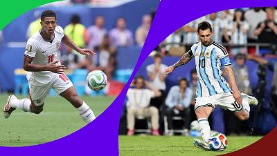 El inglés Jude Bellingham y el argentino Leo Messi