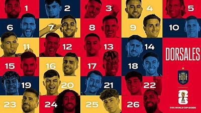 Del '1' de David Raya al '26' de Borja Iglesias, los dorsales de la selección española para el Mundial