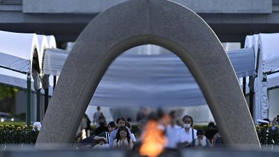 Homenaje a las víctimas de la bomba atómica en Hiroshima Homenaje a las víctimas de la bomba atómica en Hiroshima