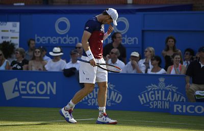 Murray, tras su eliminación en Queen's: "Es un golpe duro antes de Wimbledon"