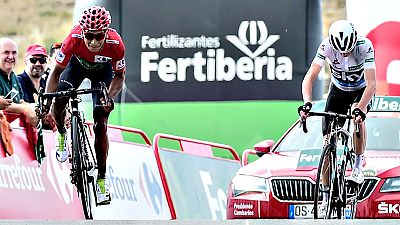 El ciclista Pierre-Roger Latour (Ag2r) se impuso este sábado en la  penúltima etapa de la Vuelta a España, entre Benidorm y el Alto de  Aitana de 193,2 kilómetros, en la que el colombiano Nairo Quintana  (Movistar) certificó su triunfo final, a falta
