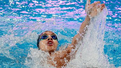 Hugo González, campeón del mundo de 200 espalda en el Mundial de Doha 2024