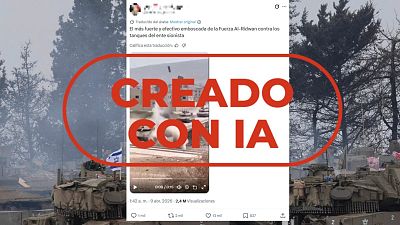 No es una emboscada de Hizbulá a tanques israelíes, es IA No es una emboscada de Hizbulá a tanques israelíes, es IA