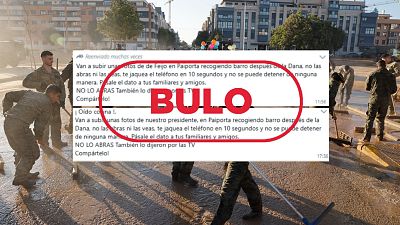 Unas fotos de Sánchez y Feijóo limpiando barro en la DANA no te hackean el móvil Unas fotos de Sánchez y Feijóo limpiando barro en la DANA no te hackean el móvil