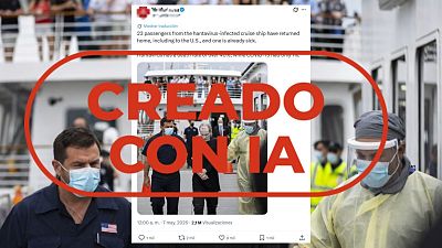 No es una persona infectada de hantavirus evacuada de un barco, es IA No es una persona infectada de hantavirus evacuada de un barco, es IA
