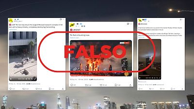 No son ataques iraníes en Tel Aviv, son imágenes falsas No son ataques iraníes en Tel Aviv, son imágenes falsas