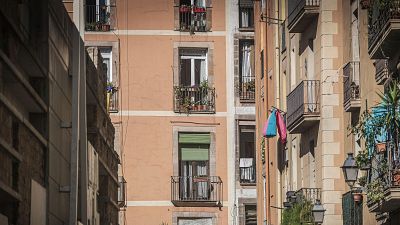 Balcons d'un carrer de Barcelona