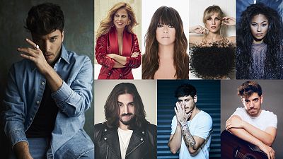 Pastora Soler, Vanesa Martín, Edurne, Nia, Andrés Suárez, Cepeda y Roi, invitados de Blas Cantó en 'Destino Eurovisión'