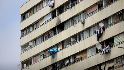L'edifici Venus del barri de la Mina de Sant Adrià del Besòs L'edifici Venus del barri de la Mina de Sant Adrià del Besòs