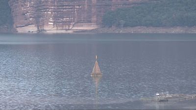 Situació del pantà de Sau després de les darreres pluges Situació del pantà de Sau després de les darreres pluges