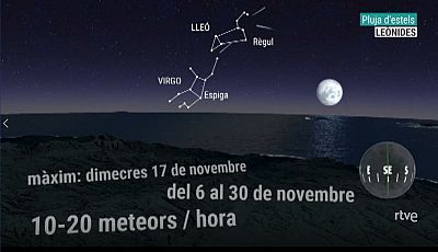 La pluja d'estels dels Leònids arriba al seu màxim d'activitat