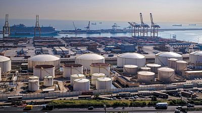 Mercaderies i contenidors al Port de Barcelona