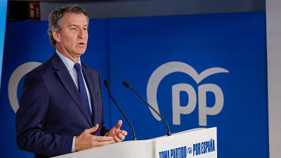 El presidente del Partido Popular, Alberto Núñez Feijóo