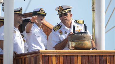 La princesa Leonor llega a Santo Domingo a bordo del buque escuela Juan Sebastián Elcano