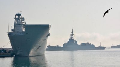 La princesa Leonor llega a Ceuta a bordo de la Blas de Lezo