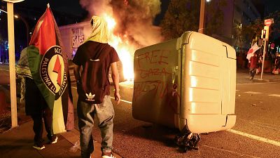 La manifestació unitària per Palestina a Barcelona acaba amb aldarulls