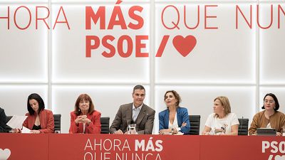 El presidente del Gobierno y secretario general del PSOE, Pedro Sánchez, preside la reunión de la Comisión Ejecutiva Federal (CEF) del PSOE El presidente del Gobierno y secretario general del PSOE, Pedro Sánchez, preside la reunión de la Comisión Ejecutiva Federal (CEF) del PSOE