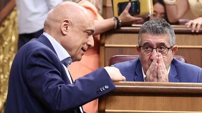 El portavoz del PSOE en el Congreso, Patxi López (d) El portavoz del PSOE en el Congreso, Patxi López (d)