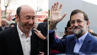Rubalcaba y Rajoy han llevado preparada la papeleta preparada de casa