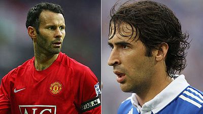 Los veteranos Raúl González y Ryan Giggs se verán las caras en la semifinal de la Champions que disputarán este martes el Schalke 04 y el Manchester United. Los veteranos Raúl González y Ryan Giggs se verán las caras en la semifinal de la Champions que disputarán este martes el Schalke 04 y el Manchester United.