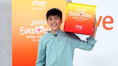 La reacción de Gonzalo Pinillos al conocer que era el representante de España en Eurovisión Junior