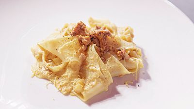 Receta de pasta con curry y piña de Limin de MasterChef 12+1