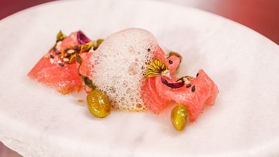 Receta de sashimi de La Vengeesca Tuna con Bea Edamame en Masterchef 13