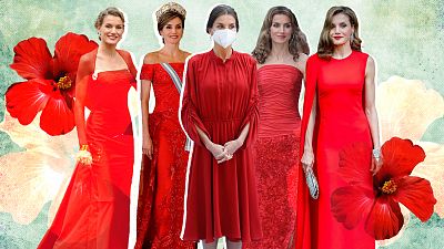 Doña Letizia vuelve a confiar en el rojo, su color fetiche: estos son los vestidos rojos más espectaculares de su armario