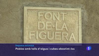 Pobles de Catalunya amb talls d'aigua i cubes abastint-los