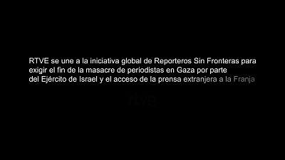 RTVE se suma a la iniciativa global de RSF para exigir el fin de la masacre contra periodistas en Gaza