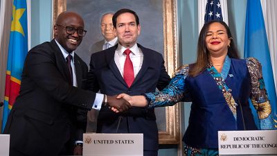 Ruanda y la República Democrática del Congo firman en Washington el acuerdo de paz