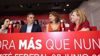 Sánchez entiende el "enfado" por la corrupción pero pide al PSOE "coraje" y "esperanza": "Miremos al futuro con ambición"