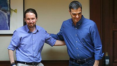 Sánchez e Iglesias acuerdan abrir un espacio de diálogo para Cataluña en el Congreso Sánchez e Iglesias acuerdan abrir un espacio de diálogo para Cataluña en el Congreso