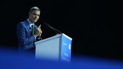 El presidente del Gobierno Pedro Sánchez, durante la celebración de la sesión de clausura de la 41ª Reunión del Cercle d'Economia