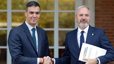 Azcón acuerda con Sánchez incrementar el fondo contra la despoblación y Chivite pide inversiones en infraestructuras