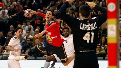 Ian Barrufet, en un lanzamiento durante la final del Torneo Internacional de España