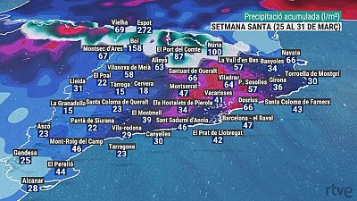 La precipitació abundant per Setmana Santa tanca un març plujós