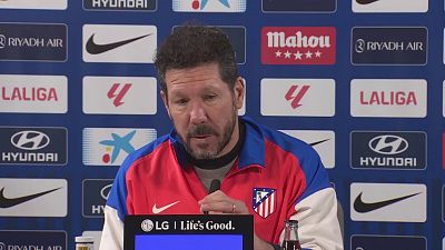 Simeone: "No estoy pensando cómo va a salir el árbitro, sino cómo vamos a salir nosotros"