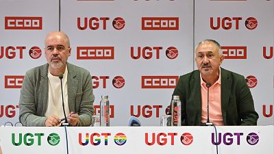 UGT y CC.OO. "exigen" a Junts, PP y Vox que retiren enmiendas a la totalidad a la ley de reducción de jornada - Telediario 1 | Ver