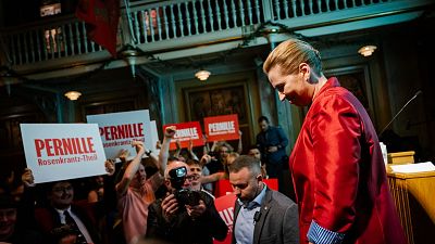 La primera ministra danesa, Mette Frederiksen, asiste a un acto electoral del Partido Socialdemócrata La primera ministra danesa, Mette Frederiksen, asiste a un acto electoral del Partido Socialdemócrata