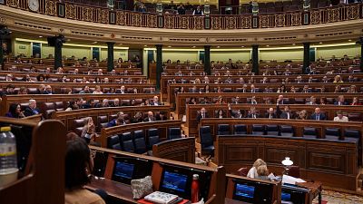 Imagen de una sesión plenaria en el Congreso de los Diputados. Imagen de una sesión plenaria en el Congreso de los Diputados.