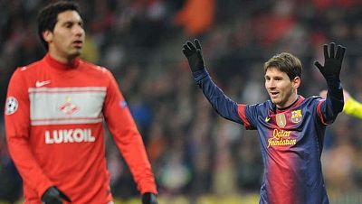 Clasificación más fácil de lo esperado, al menos por la poca oposición del rival. Vencido el frío y el mal estado del césped artificial enfrente quedaba un debil Spartak. El Barça ha ganado en Moscú al Spartak por 0-3 y ya está en la siguiente ronda.