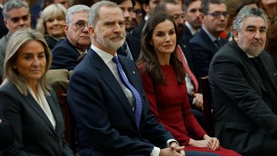 Los reyes Felipe y Letizia en la ceremonia de entrega de los Premios Nacionales del Deporte correspondientes a 2023 y 2024