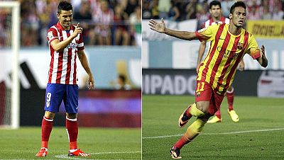 Los dos goleadores reclaman el protagonismo en el primer trofeo del curso. Diego Simeone gana el duelo táctico al barcelonista Gerardo Martino. Leo Messi, ausencia destacada entre los actores secundarios del partido. Los dos goleadores reclaman el protagonismo en el primer trofeo del curso. Diego Simeone gana el duelo táctico al barcelonista Gerardo Martino. Leo Messi, ausencia destacada entre los actores secundarios del partido.