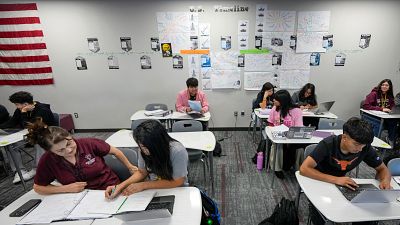Alumnos en una clase del Northbrook High School en Houston Alumnos en una clase del Northbrook High School en Houston
