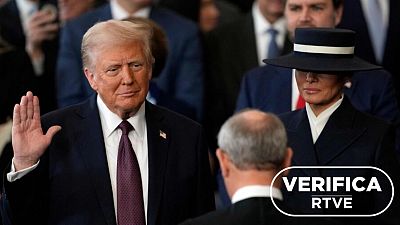 Toma de posesión de Trump: afirmaciones sin pruebas en sus discursos y contenidos descontextualizados