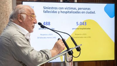Un total de 488 personas murieron en accidentes de tráfico en vías urbanas en 2024, un 6% menos